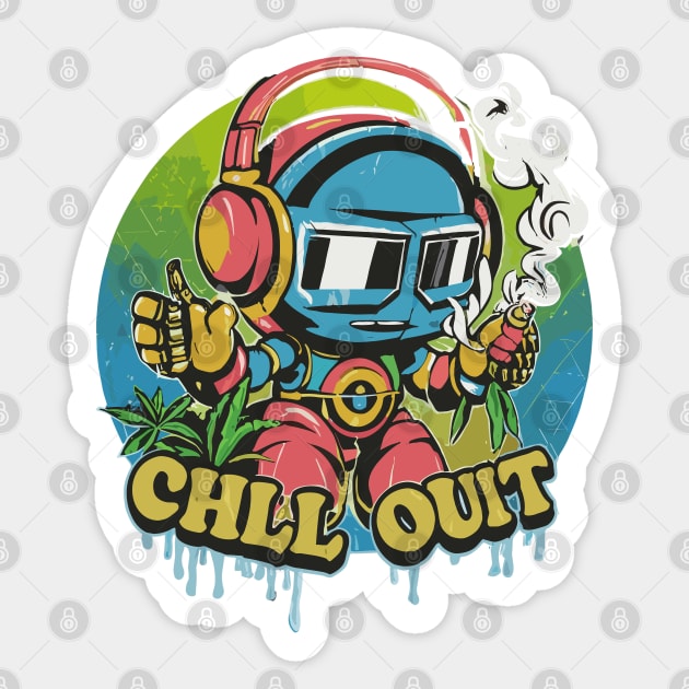 Techno Beats: The Hip-Hop Robot Edition Sticker by diegotorres